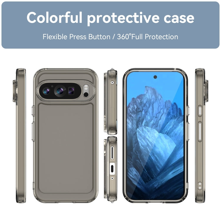 For Google Pixel 9 Candy Series TPU Phone Case(Transparent Grey) - Google Cases by buy2fix | Online Shopping UK | buy2fix