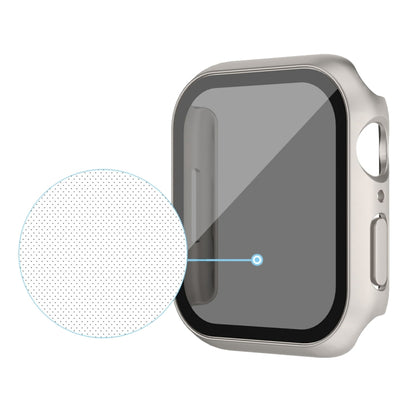 For Apple Watch Ultra 49mm Frosted PC + Anti-spy Tempered Film Integrated Watch Protective Case(Starlight Silver) - Watch Cases by buy2fix | Online Shopping UK | buy2fix