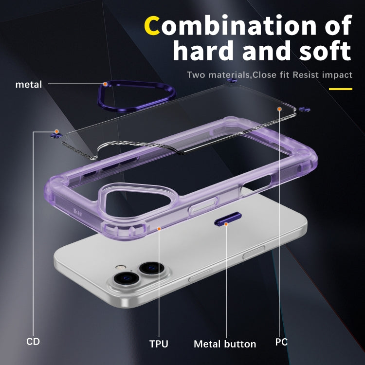 For iPhone 16 Plus Skin Feel TPU + PC Phone Case(Transparent Purple) - iPhone 16 Plus Cases by buy2fix | Online Shopping UK | buy2fix