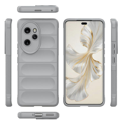 For Honor 100 Pro 5G Magic Shield TPU + Flannel Phone Case(Grey) - Honor Cases by buy2fix | Online Shopping UK | buy2fix