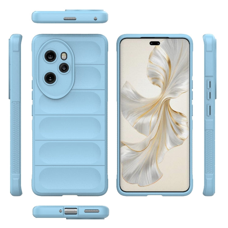 For Honor 100 Pro 5G Magic Shield TPU + Flannel Phone Case(Light Blue) - Honor Cases by buy2fix | Online Shopping UK | buy2fix