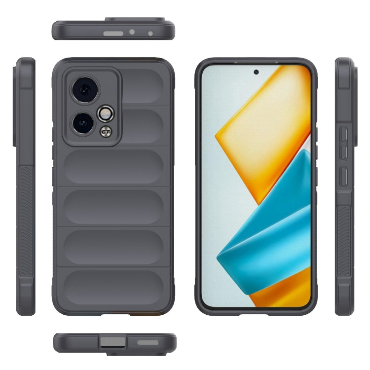 For Honor 90 GT 5G Magic Shield TPU + Flannel Phone Case(Dark Grey) - Honor Cases by buy2fix | Online Shopping UK | buy2fix