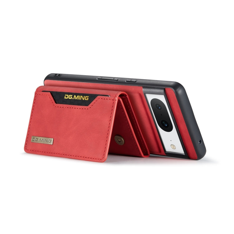 For Google Pixel 8 DG.MING M2 Series 3-Fold Multi Card Bag + Magnetic Phone Case(Red) - Google Cases by DG.MING | Online Shopping UK | buy2fix