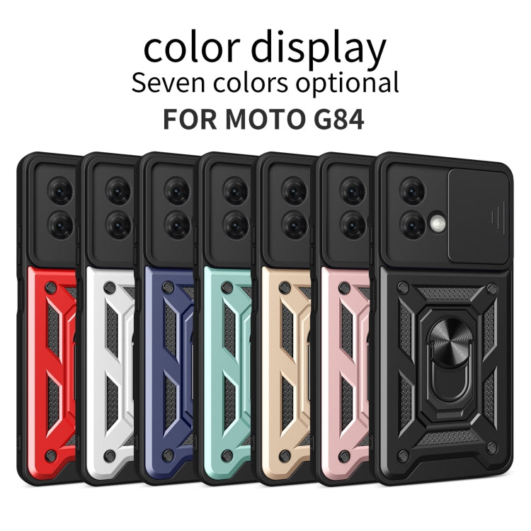 For Motorola Moto G84 Sliding Camera Cover Design TPU Hybrid PC Phone Case(Red) - Motorola Cases by buy2fix | Online Shopping UK | buy2fix