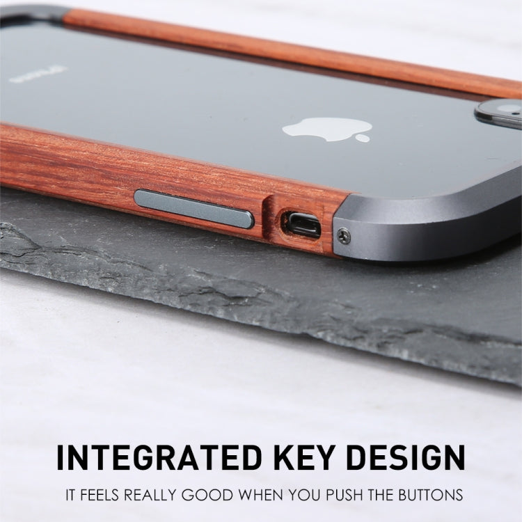 For iPhone XR R-JUST Metal + Wood Frame Protective Case - More iPhone Cases by R-JUST | Online Shopping UK | buy2fix