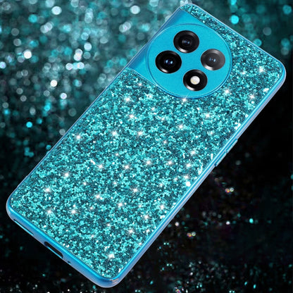 For OnePlus 11 Glitter Powder Shockproof TPU Phone Case(Blue) - OnePlus Cases by buy2fix | Online Shopping UK | buy2fix