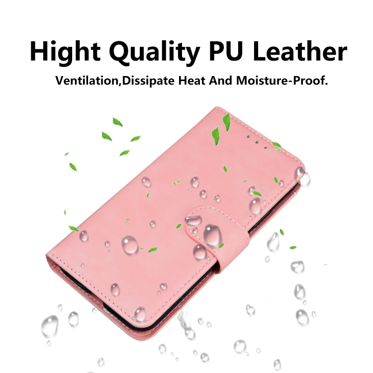 For iPhone 16 Pro Max Skin Feel Pure Color Flip Leather Phone Case(Pink) - iPhone 16 Pro Max Cases by buy2fix | Online Shopping UK | buy2fix