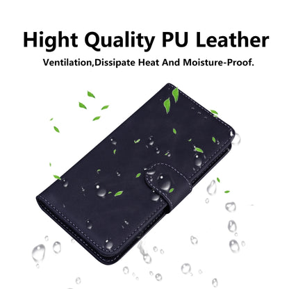 For iPhone 16 Plus Skin Feel Pure Color Flip Leather Phone Case(Black) - iPhone 16 Plus Cases by buy2fix | Online Shopping UK | buy2fix