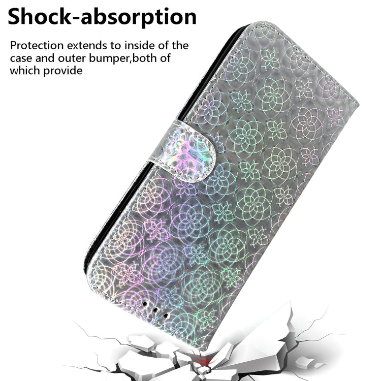 For iPhone 16 Pro Max Colorful Magnetic Buckle Leather Phone Case(Silver) - iPhone 16 Pro Max Cases by buy2fix | Online Shopping UK | buy2fix