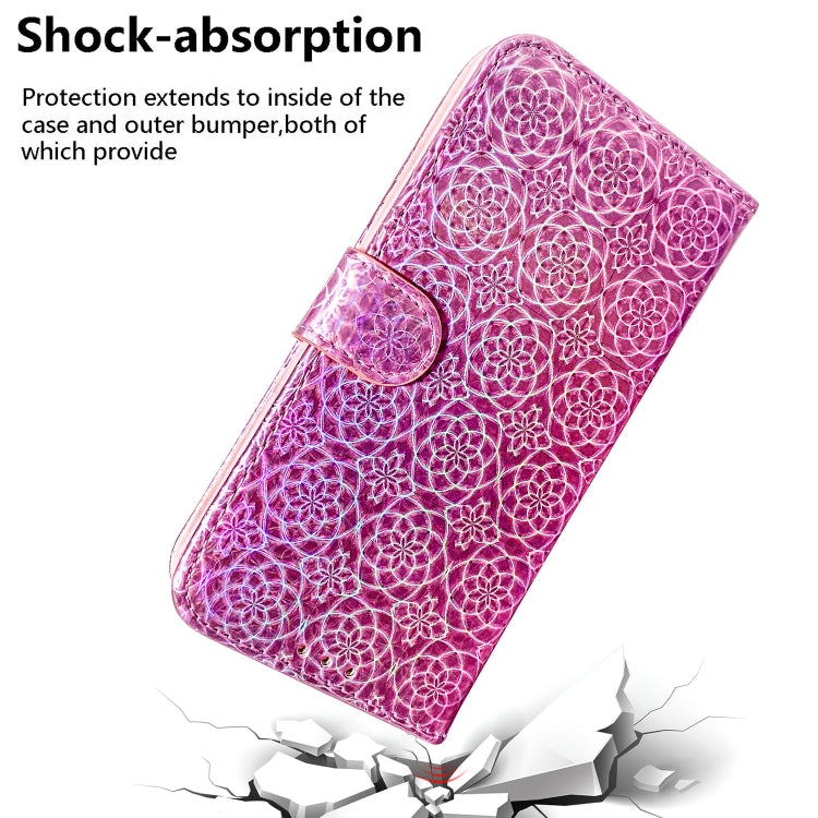 For Motorola Edge 50 Pro Colorful Magnetic Buckle Leather Phone Case(Pink) - Motorola Cases by buy2fix | Online Shopping UK | buy2fix