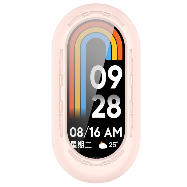 For Xiaomi Mi Band 8 Pure Color Silicone Watch Protective Case(Pink) - Watch Cases by buy2fix | Online Shopping UK | buy2fix