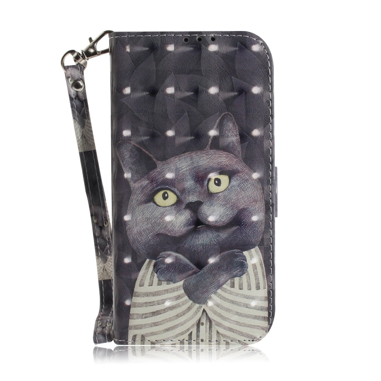 For iPhone SE 2024 3D Colored Horizontal Flip Leather Phone Case(Hug Cat) - More iPhone Cases by buy2fix | Online Shopping UK | buy2fix