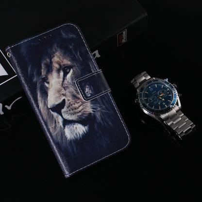 For iPhone 16 Pro Coloured Drawing Flip Leather Phone Case(Lion) - iPhone 16 Pro Cases by buy2fix | Online Shopping UK | buy2fix