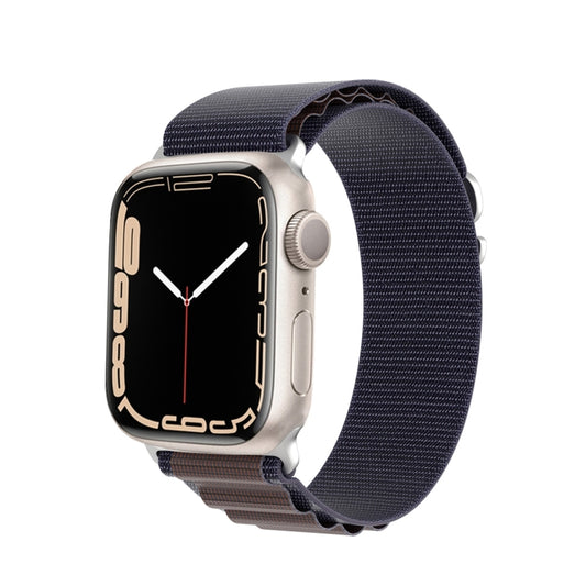 For Apple Watch Series 7 41mm DUX DUCIS GS Series Nylon Loop Watch Band(Indigo Blue) - Watch Bands by DUX DUCIS | Online Shopping UK | buy2fix