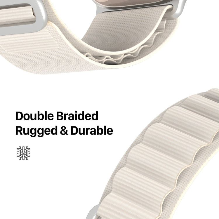 For Apple Watch Series 7 45mm DUX DUCIS GS Series Nylon Loop Watch Band(Starlight) - Watch Bands by DUX DUCIS | Online Shopping UK | buy2fix