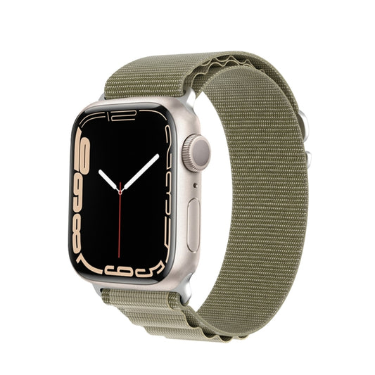 For Apple Watch SE 44mm DUX DUCIS GS Series Nylon Loop Watch Band(Olive) - Watch Bands by DUX DUCIS | Online Shopping UK | buy2fix