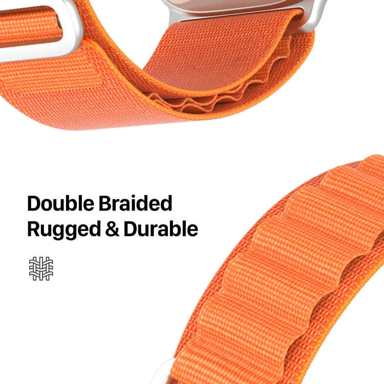 For Apple Watch Series 6 44mm DUX DUCIS GS Series Nylon Loop Watch Band(Orange) - Watch Bands by DUX DUCIS | Online Shopping UK | buy2fix