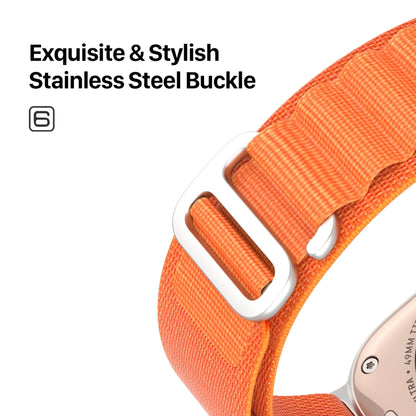 For Apple Watch Series 4 44mm DUX DUCIS GS Series Nylon Loop Watch Band(Orange) - Watch Bands by DUX DUCIS | Online Shopping UK | buy2fix