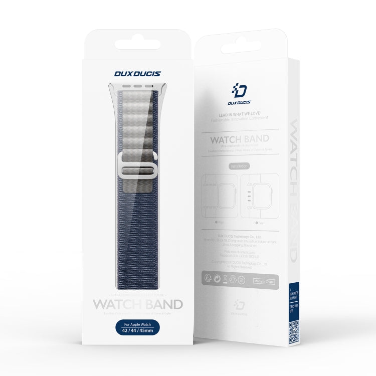 For Apple Watch Series 4 40mm DUX DUCIS GS Series Nylon Loop Watch Band(Blue) - Watch Bands by DUX DUCIS | Online Shopping UK | buy2fix