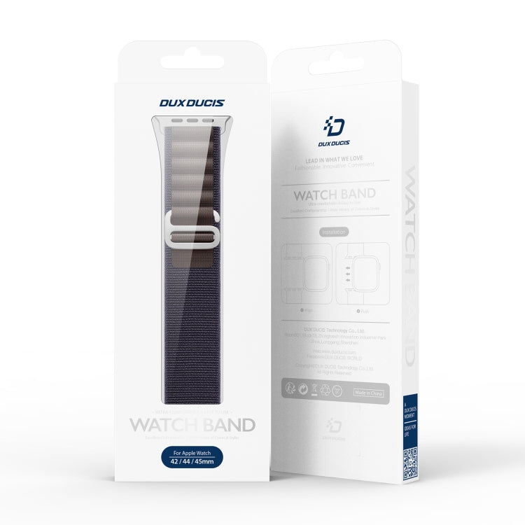 For Apple Watch Series 9 41mm DUX DUCIS GS Series Nylon Loop Watch Band(Indigo Blue) - Watch Bands by DUX DUCIS | Online Shopping UK | buy2fix