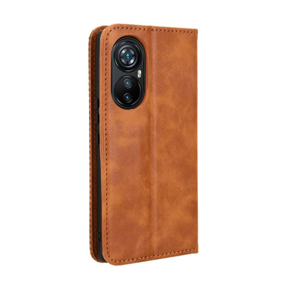 For Blackview A200 Pro Magnetic Buckle Retro Texture Leather Phone Case(Brown) - More Brand by buy2fix | Online Shopping UK | buy2fix