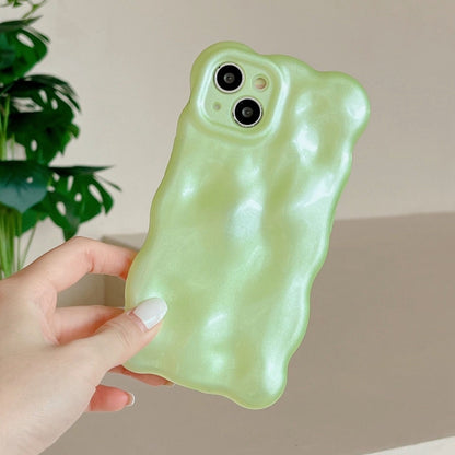 For iPhone 16 Plus Wave Bubbles TPU Phone Case(Green) - iPhone 16 Plus Cases by buy2fix | Online Shopping UK | buy2fix