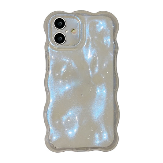 For iPhone 16 Plus Wave Bubbles TPU Phone Case(Glitter Blue) - iPhone 16 Plus Cases by buy2fix | Online Shopping UK | buy2fix