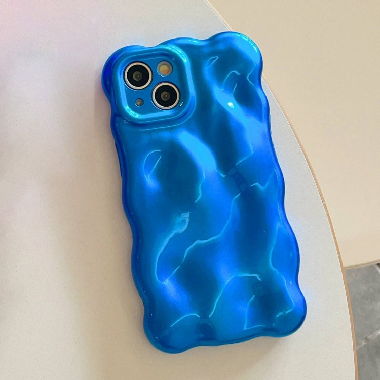 For iPhone 16 Plus Wave Bubbles TPU Phone Case(Blue) - iPhone 16 Plus Cases by buy2fix | Online Shopping UK | buy2fix