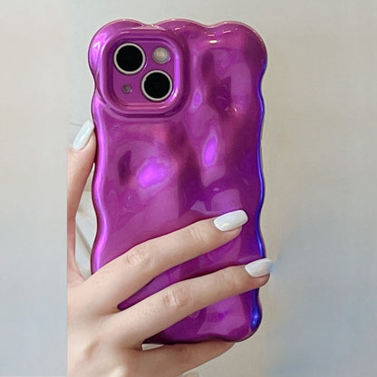 For iPhone 16 Plus Wave Bubbles TPU Phone Case(Purple) - iPhone 16 Plus Cases by buy2fix | Online Shopping UK | buy2fix