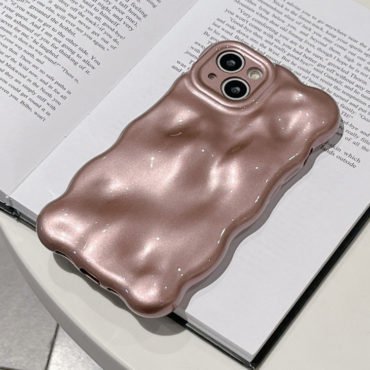 For iPhone 16 Wave Bubbles TPU Phone Case(Pearlescent Brown) - iPhone 16 Cases by buy2fix | Online Shopping UK | buy2fix