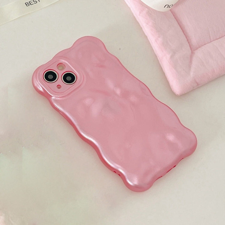 For iPhone 16 Wave Bubbles TPU Phone Case(Pearlescent Pink) - iPhone 16 Cases by buy2fix | Online Shopping UK | buy2fix