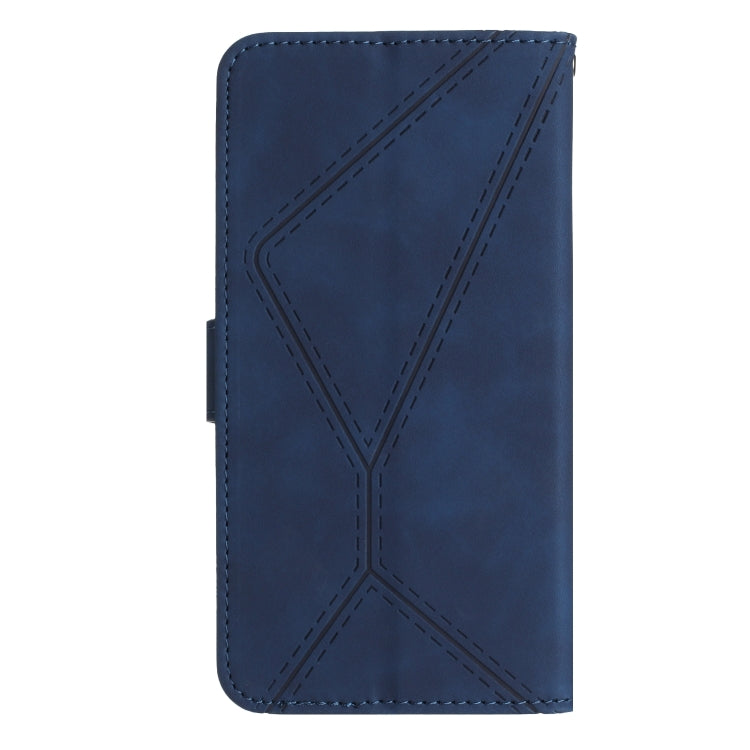 For Samsung Galaxy S24 Ultra 5G Stitching Embossed Leather Phone Case(Blue) - Galaxy S24 Ultra 5G Cases by buy2fix | Online Shopping UK | buy2fix