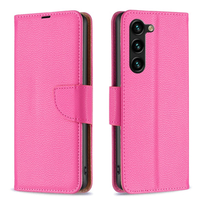 For Samsung Galaxy S24+ 5G Litchi Texture Pure Color Flip Leather Phone Case(Rose Red) - Galaxy S24+ 5G Cases by buy2fix | Online Shopping UK | buy2fix