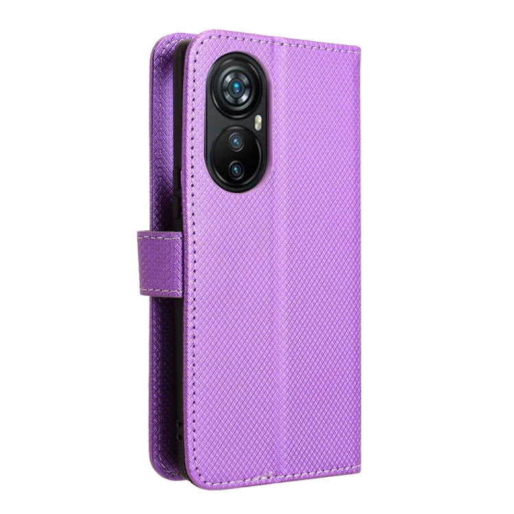 For Blackview A200 Pro Diamond Texture Leather Phone Case(Purple) - More Brand by buy2fix | Online Shopping UK | buy2fix