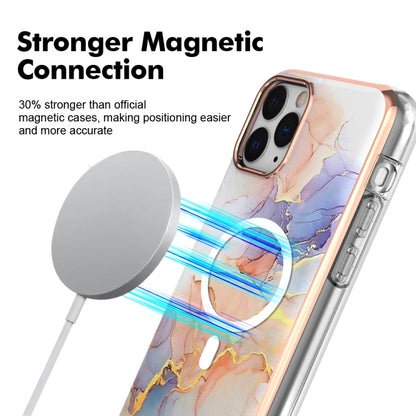 For iPhone 11 Pro Max Marble Pattern Dual-side IMD Magsafe TPU Phone Case(White Marble) - iPhone 11 Pro Max Cases by buy2fix | Online Shopping UK | buy2fix