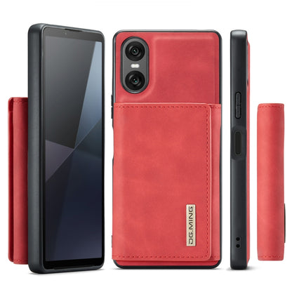 For Sony Xperia 10 VI DG.MING M1 Series 3-Fold Multi Card Wallet + Magnetic Phone Case(Red) - Sony Cases by DG.MING | Online Shopping UK | buy2fix