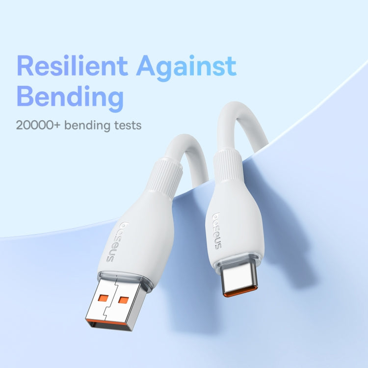 Baseus Pudding Series 100W USB to Type-C Fast Charging Data Cable, Length:1.2m(White) - USB-C & Type-C Cable by Baseus | Online Shopping UK | buy2fix