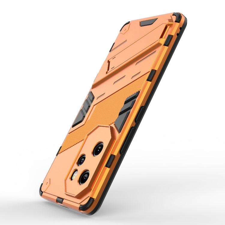 For Honor 100 Pro 5G Punk Armor 2 in 1 PC + TPU Phone Case with Holder(Orange) - Honor Cases by buy2fix | Online Shopping UK | buy2fix