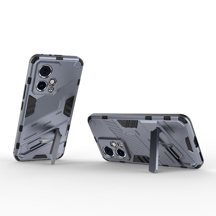 For Honor 90 GT 5G Punk Armor 2 in 1 PC + TPU Phone Case with Holder(Grey) - Honor Cases by buy2fix | Online Shopping UK | buy2fix