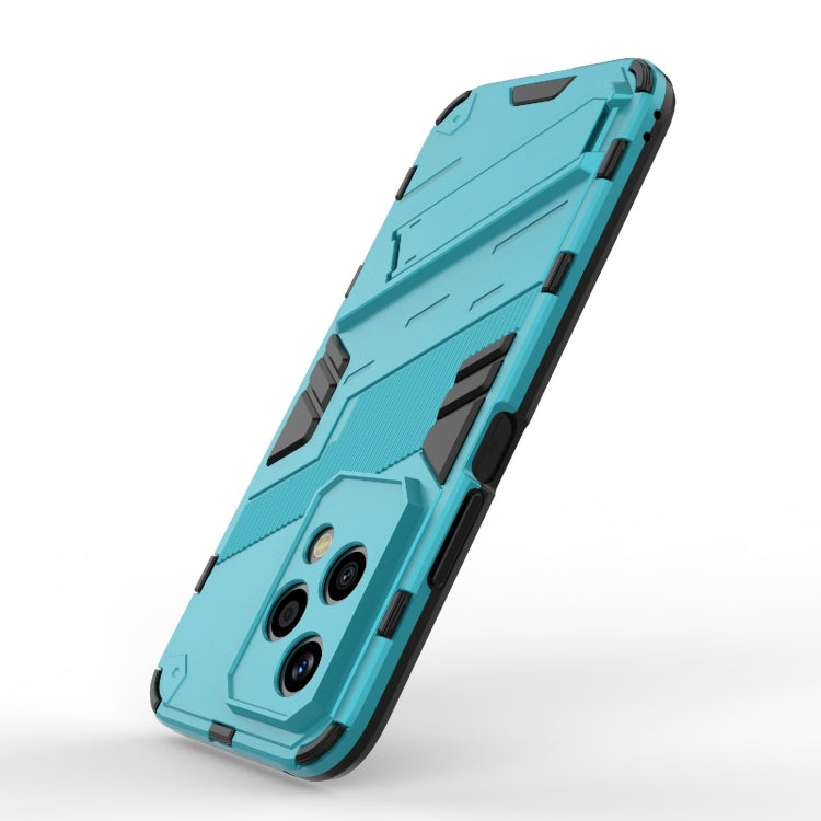 For Honor 200 Lite Global Punk Armor 2 in 1 PC + TPU Phone Case with Holder(Blue) - Honor Cases by buy2fix | Online Shopping UK | buy2fix