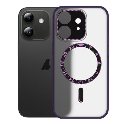 For iPhone 12 Dial Plate Magsafe Phone Case(Purple) - iPhone 12 / 12 Pro Cases by buy2fix | Online Shopping UK | buy2fix