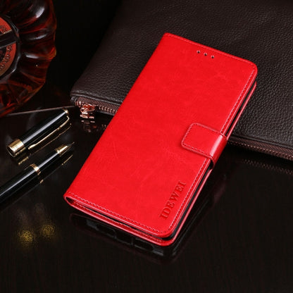 For vivo X100 idewei Crazy Horse Texture Leather Phone Case(Red) - X100 Cases by idewei | Online Shopping UK | buy2fix