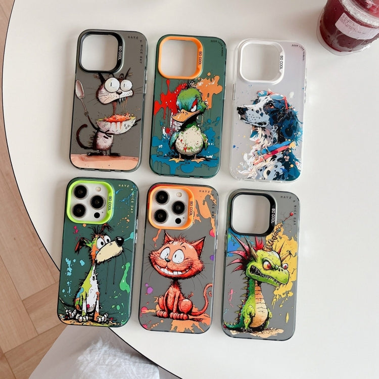 For iPhone 16 Plus Animal Pattern Oil Painting Series PC + TPU Phone Case(Sheep) - iPhone 16 Plus Cases by buy2fix | Online Shopping UK | buy2fix