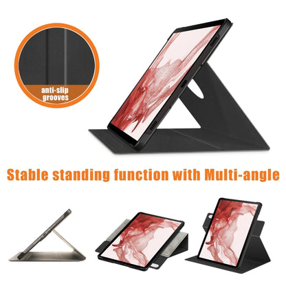 For Samsung Galaxy Tab S9+ 360 Rotation Stand Smart Leather Tablet Case(Grey) - Galaxy Tab S9+ Cases by buy2fix | Online Shopping UK | buy2fix