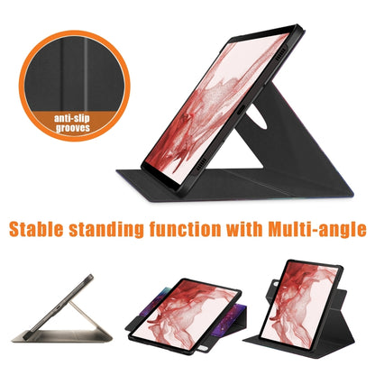 For Samsung Galaxy Tab S9 360 Rotation Stand Painted Smart Leather Tablet Case(Milky Way) - Galaxy Tab S9 Cases by buy2fix | Online Shopping UK | buy2fix