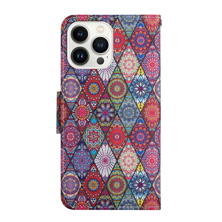 For iPhone 16 Pro 3D Colored Drawing Flip Leather Phone Case(Kaleidoscope) - iPhone 16 Pro Cases by buy2fix | Online Shopping UK | buy2fix