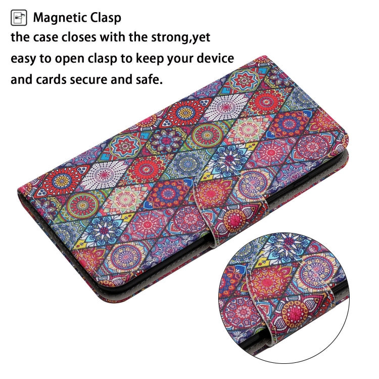 For iPhone 16 3D Colored Drawing Flip Leather Phone Case(Kaleidoscope) - iPhone 16 Cases by buy2fix | Online Shopping UK | buy2fix