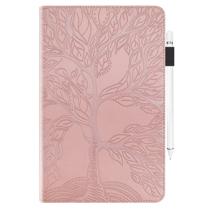 For Samsung Galaxy Tab S9+ / S9 FE+ Life Tree Series Horizontal Flip Leather Tablet Case(Rose Gold) - Galaxy Tab S9+ Cases by buy2fix | Online Shopping UK | buy2fix