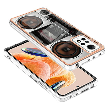 For Xiaomi Redmi Note 12 Pro 4G Global Electroplating Marble Dual-side IMD Phone Case(Retro Radio) - Xiaomi Cases by buy2fix | Online Shopping UK | buy2fix