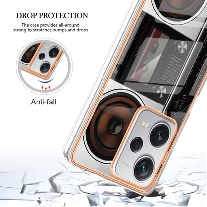 For Xiaomi Redmi Note 12 Pro+ Global Electroplating Marble Dual-side IMD Phone Case(Retro Radio) - Xiaomi Cases by buy2fix | Online Shopping UK | buy2fix